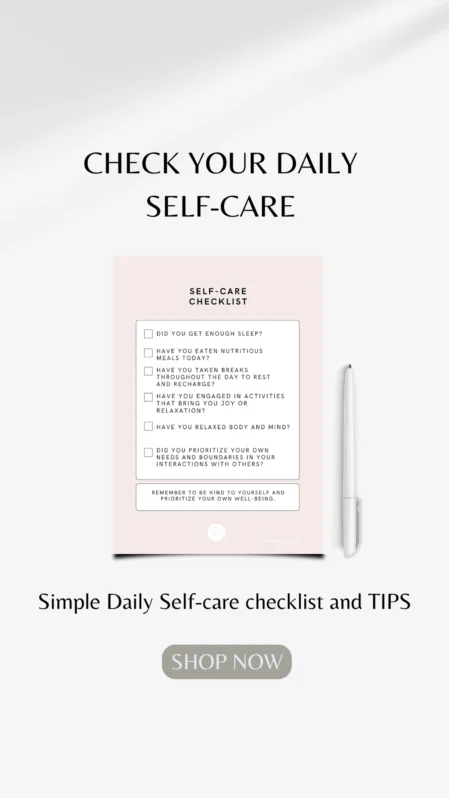 Front Cover Self Care Checklist